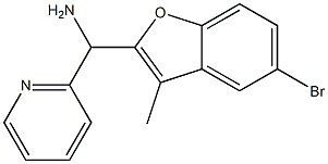 (5-bromo-3-methyl-1-benzofuran-2-yl)(pyridin-2-yl)methanamine Struktur