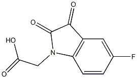 (5-fluoro-2,3-dioxo-2,3-dihydro-1H-indol-1-yl)acetic acid Struktur