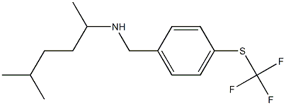 (5-methylhexan-2-yl)({4-[(trifluoromethyl)sulfanyl]phenyl}methyl)amine Struktur