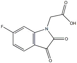 (6-fluoro-2,3-dioxo-2,3-dihydro-1H-indol-1-yl)acetic acid Struktur