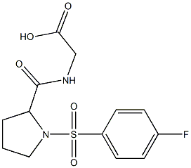 [({1-[(4-fluorophenyl)sulfonyl]pyrrolidin-2-yl}carbonyl)amino]acetic acid Struktur