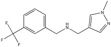 [(1-methyl-1H-pyrazol-4-yl)methyl]({[3-(trifluoromethyl)phenyl]methyl})amine Struktur