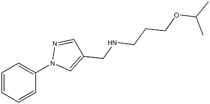 [(1-phenyl-1H-pyrazol-4-yl)methyl][3-(propan-2-yloxy)propyl]amine Struktur