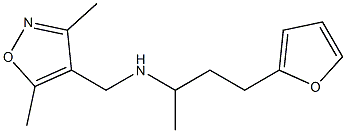 [(3,5-dimethyl-1,2-oxazol-4-yl)methyl][4-(furan-2-yl)butan-2-yl]amine Struktur