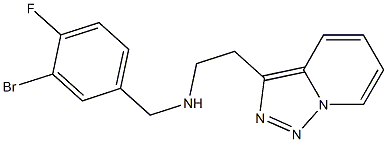 [(3-bromo-4-fluorophenyl)methyl](2-{[1,2,4]triazolo[3,4-a]pyridin-3-yl}ethyl)amine Struktur