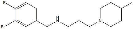 [(3-bromo-4-fluorophenyl)methyl][3-(4-methylpiperidin-1-yl)propyl]amine Struktur