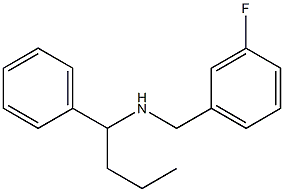 [(3-fluorophenyl)methyl](1-phenylbutyl)amine Struktur