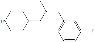 [(3-fluorophenyl)methyl](methyl)(piperidin-4-ylmethyl)amine Struktur