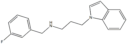 [(3-fluorophenyl)methyl][3-(1H-indol-1-yl)propyl]amine Struktur