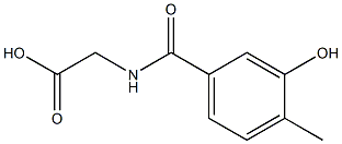 [(3-hydroxy-4-methylbenzoyl)amino]acetic acid Struktur