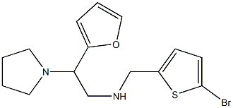 [(5-bromothiophen-2-yl)methyl][2-(furan-2-yl)-2-(pyrrolidin-1-yl)ethyl]amine Struktur