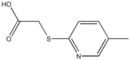 [(5-methylpyridin-2-yl)thio]acetic acid Struktur