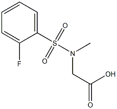 [[(2-fluorophenyl)sulfonyl](methyl)amino]acetic acid Struktur