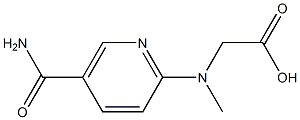 [[5-(aminocarbonyl)pyridin-2-yl](methyl)amino]acetic acid Struktur