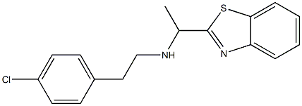 [1-(1,3-benzothiazol-2-yl)ethyl][2-(4-chlorophenyl)ethyl]amine Struktur