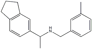 [1-(2,3-dihydro-1H-inden-5-yl)ethyl][(3-methylphenyl)methyl]amine Struktur