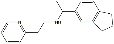 [1-(2,3-dihydro-1H-inden-5-yl)ethyl][2-(pyridin-2-yl)ethyl]amine Struktur