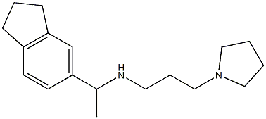 [1-(2,3-dihydro-1H-inden-5-yl)ethyl][3-(pyrrolidin-1-yl)propyl]amine Struktur