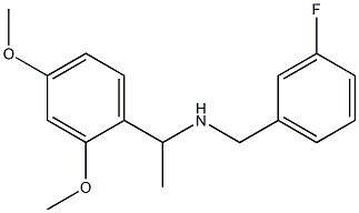 [1-(2,4-dimethoxyphenyl)ethyl][(3-fluorophenyl)methyl]amine Struktur