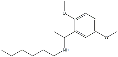 [1-(2,5-dimethoxyphenyl)ethyl](hexyl)amine Struktur