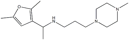 [1-(2,5-dimethylfuran-3-yl)ethyl][3-(4-methylpiperazin-1-yl)propyl]amine Struktur