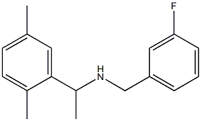 [1-(2,5-dimethylphenyl)ethyl][(3-fluorophenyl)methyl]amine Struktur