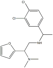 [1-(3,4-dichlorophenyl)ethyl][2-(dimethylamino)-2-(furan-2-yl)ethyl]amine Struktur