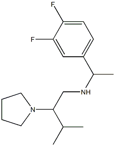 [1-(3,4-difluorophenyl)ethyl][3-methyl-2-(pyrrolidin-1-yl)butyl]amine Struktur