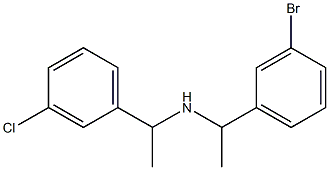 [1-(3-bromophenyl)ethyl][1-(3-chlorophenyl)ethyl]amine Struktur