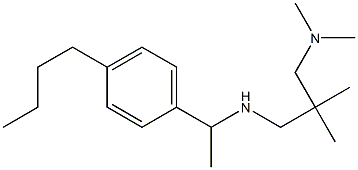 [1-(4-butylphenyl)ethyl]({2-[(dimethylamino)methyl]-2-methylpropyl})amine Struktur