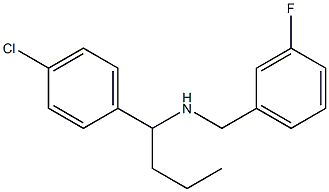 [1-(4-chlorophenyl)butyl][(3-fluorophenyl)methyl]amine Struktur