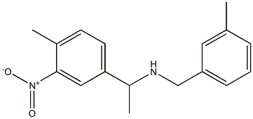 [1-(4-methyl-3-nitrophenyl)ethyl][(3-methylphenyl)methyl]amine Struktur