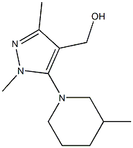 [1,3-dimethyl-5-(3-methylpiperidin-1-yl)-1H-pyrazol-4-yl]methanol Struktur