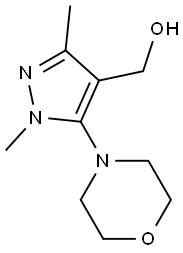 [1,3-dimethyl-5-(morpholin-4-yl)-1H-pyrazol-4-yl]methanol Struktur