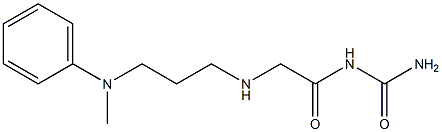 [2-({3-[methyl(phenyl)amino]propyl}amino)acetyl]urea Struktur