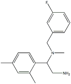 [2-amino-1-(2,4-dimethylphenyl)ethyl][(3-fluorophenyl)methyl]methylamine Struktur