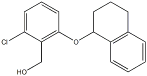 [2-chloro-6-(1,2,3,4-tetrahydronaphthalen-1-yloxy)phenyl]methanol Struktur