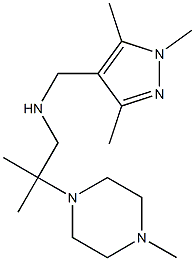 [2-methyl-2-(4-methylpiperazin-1-yl)propyl][(1,3,5-trimethyl-1H-pyrazol-4-yl)methyl]amine Struktur