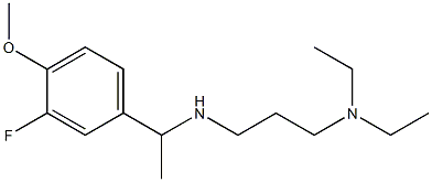 [3-(diethylamino)propyl][1-(3-fluoro-4-methoxyphenyl)ethyl]amine Struktur