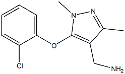 [5-(2-chlorophenoxy)-1,3-dimethyl-1H-pyrazol-4-yl]methanamine Struktur