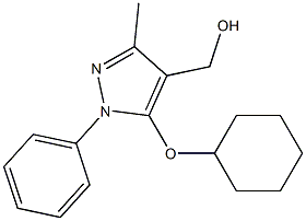 [5-(cyclohexyloxy)-3-methyl-1-phenyl-1H-pyrazol-4-yl]methanol Struktur