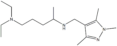 [5-(diethylamino)pentan-2-yl][(1,3,5-trimethyl-1H-pyrazol-4-yl)methyl]amine Struktur