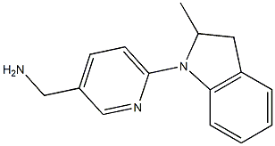 [6-(2-methyl-2,3-dihydro-1H-indol-1-yl)pyridin-3-yl]methanamine Struktur