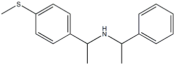 {1-[4-(methylsulfanyl)phenyl]ethyl}(1-phenylethyl)amine Struktur