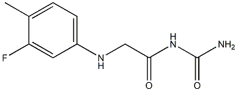 {2-[(3-fluoro-4-methylphenyl)amino]acetyl}urea Struktur