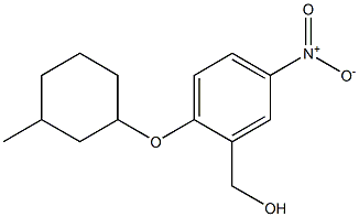 {2-[(3-methylcyclohexyl)oxy]-5-nitrophenyl}methanol Struktur