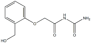 {2-[2-(hydroxymethyl)phenoxy]acetyl}urea Struktur