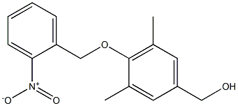 {3,5-dimethyl-4-[(2-nitrophenyl)methoxy]phenyl}methanol Struktur