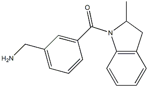 {3-[(2-methyl-2,3-dihydro-1H-indol-1-yl)carbonyl]phenyl}methanamine Struktur