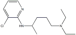 {4-[(3-chloropyridin-2-yl)amino]pentyl}diethylamine Struktur